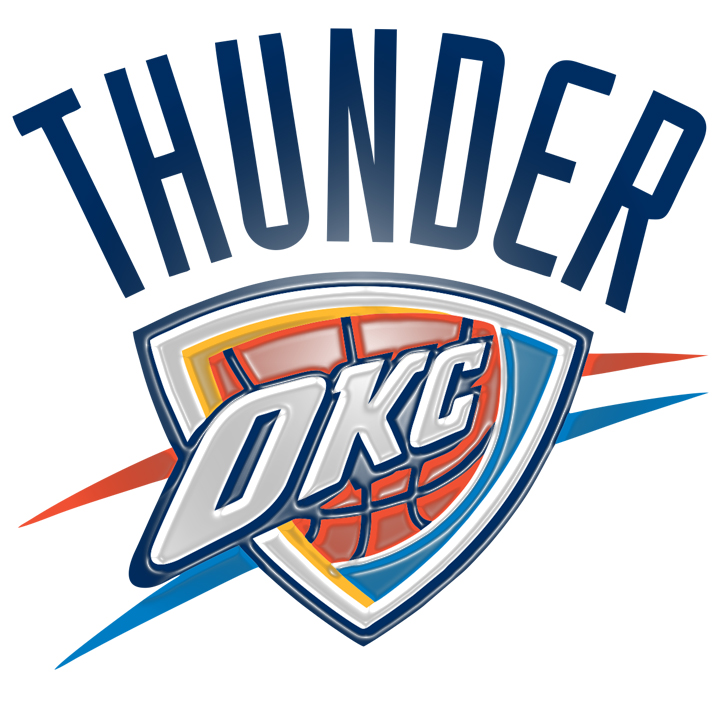 Oklahoma City Thunder Plastic Effect Logo iron on paper